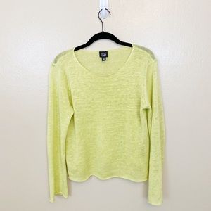 Eileen Fisher Linen Green Top - SZ. Petite Medium